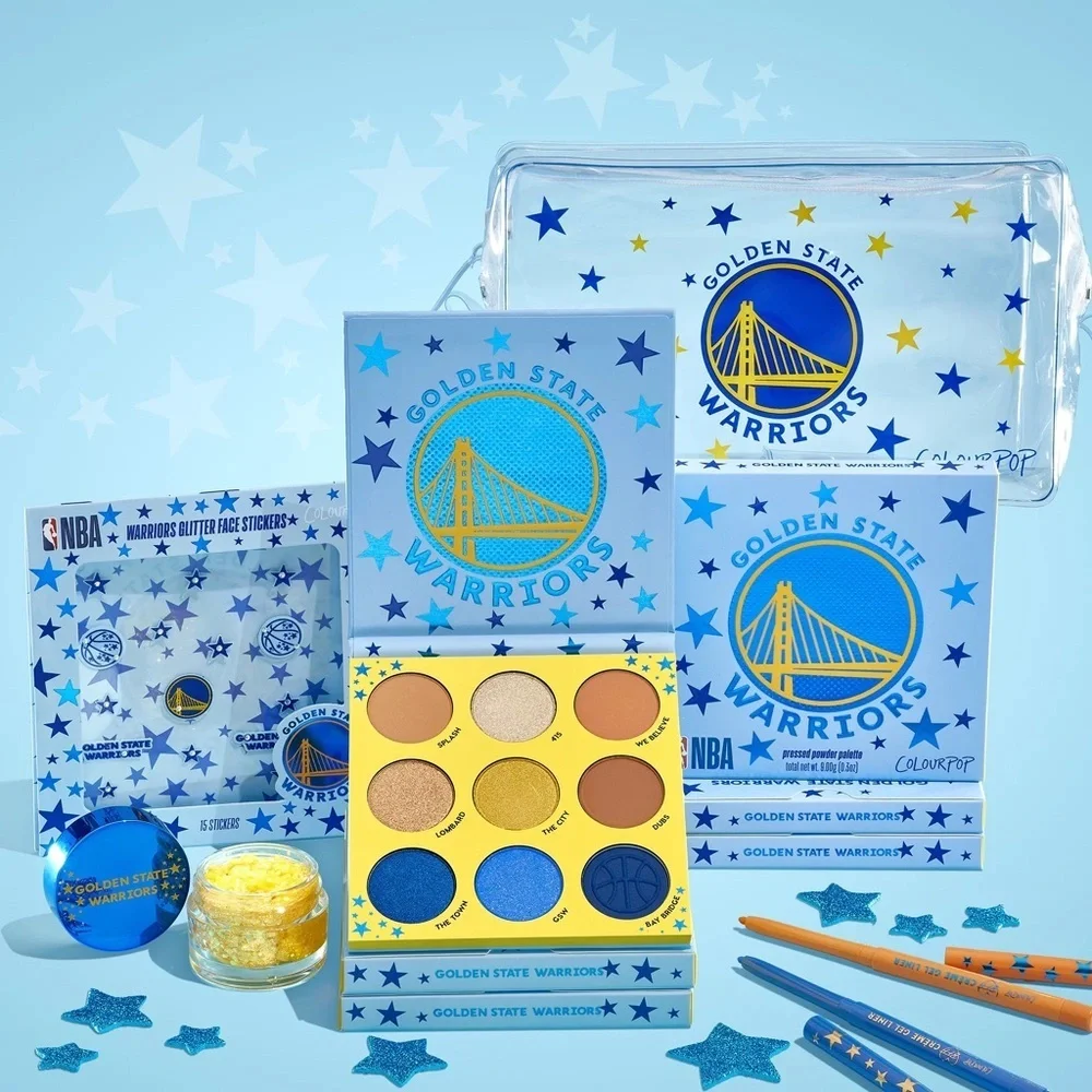 💙💛 Colourpop x NBA Golden State Warriors Pressed Powder Eyeshadow Palette